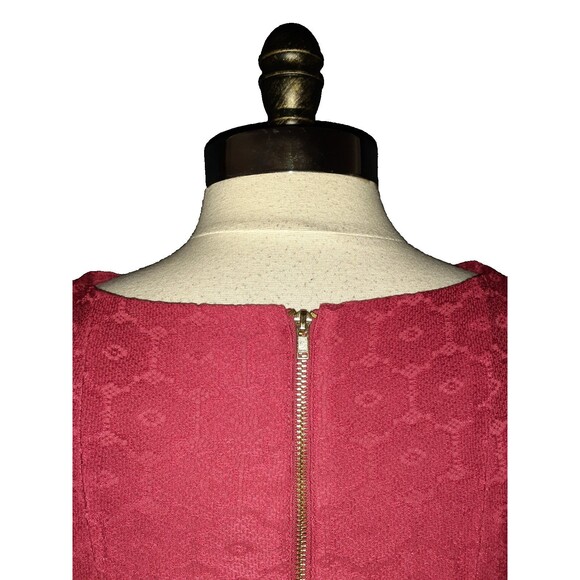 NEW GABBY SKYE Size 12 A-Line Dress Red Floral Lace Short Sleeve - Picture 5 of 6